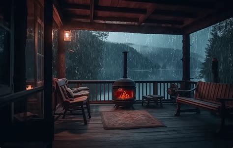 Wallpaper fire, house, rain, nature, night, outdoor for mobile and ...