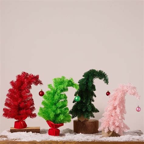 Mini Christmas Tree, Snow Spray Decoration, Pointed Snowflake Desktop ...