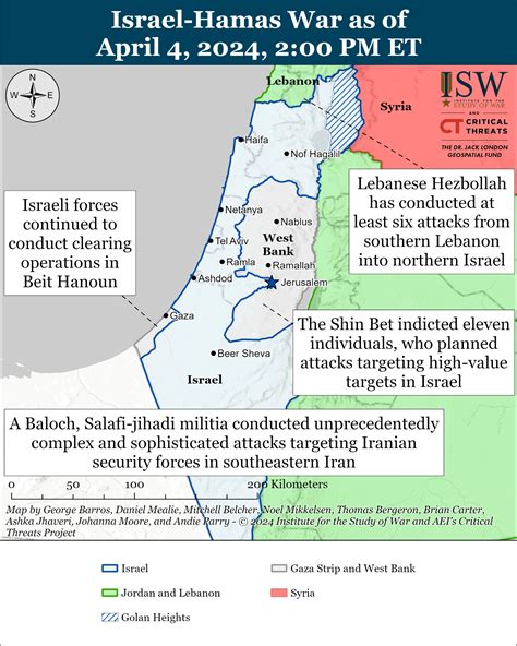 Israel-Hamas War as of April 4, 2024, 2:00 PM ET | Map Room | ISW