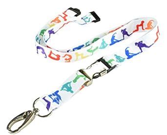 Rainbow Lanyard Yoga Poses - With Gift Pouch Sticker Unicorns : Amazon ...