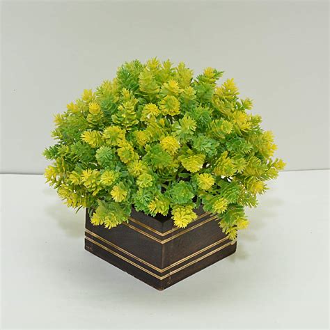 Mystic Crafts Mini Artificial Bonsai Plants Potted Plastic Faux ...