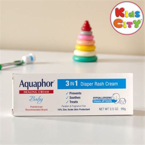 Aquaphor Healing Cream Baby 3-in-1 Diaper Rash Cream, 99g (3.5oz ...