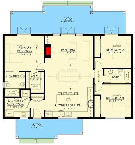 Plan 270092AF: 3-Bed Modern Farmhouse Cottage House Plan with Vaulted ...