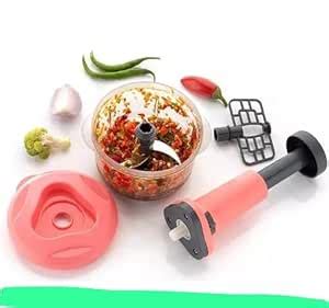 AKA Traders X-Press Chopper 2 in 1 Manual Hand Press Push Chopper with ...