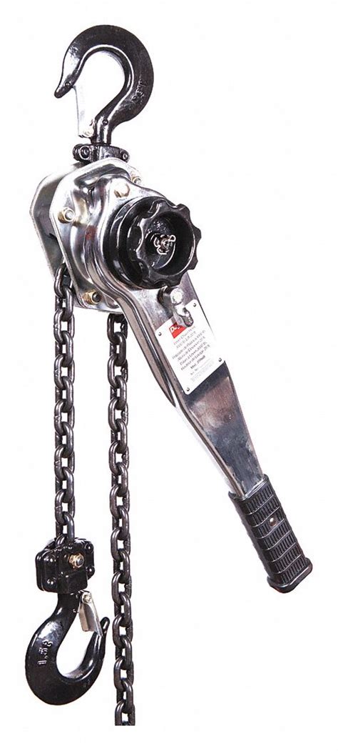 DAYTON, Hook Mounted - No Trolley, 3,000 lb Lifting Capacity, Lever ...