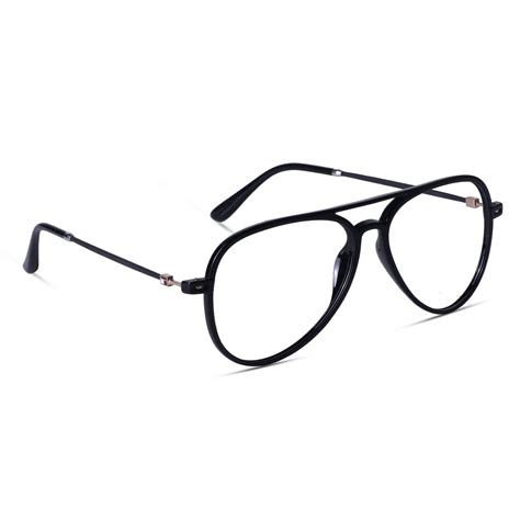 Loscomun Computer Glasses Black Aviator Eyeglasses