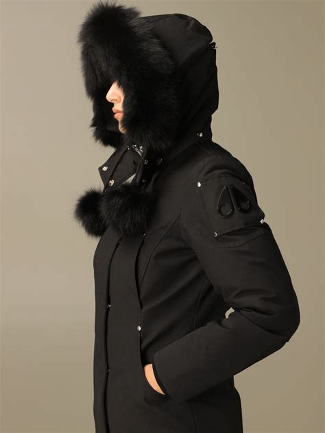 MOOSE KNUCKLES: Womens stirling parka in technical fabric - Black ...