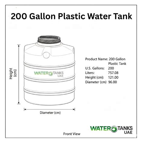 200 Gallon Water Tank | Plastic Water Tank | Water Tanks UAE