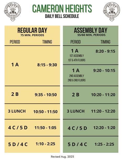 The 2024-25 School Year Calendar (Cameron Heights Collegiate Institute)