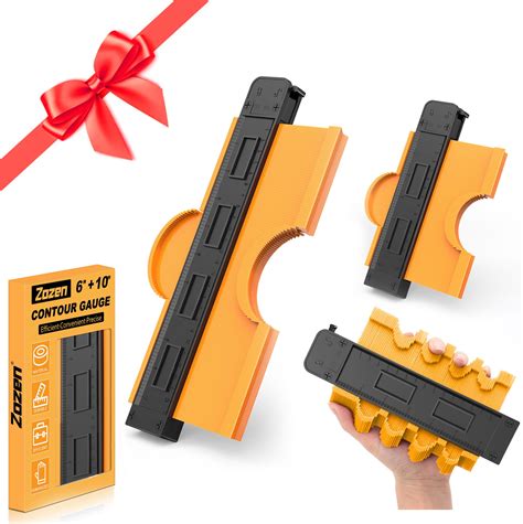 Buy Zozen Contour Gauge 10+6 Inch with Lock, hers Day - 2 Pack Contour ...