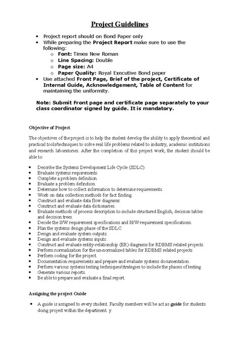 BCA Project and synopsis Guidelines New 3-7-2022 - Project Guidelines ...