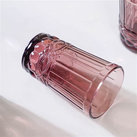 Purple Double Wall Drinking Glass Set of 4 Online - Premium Tumbler ...