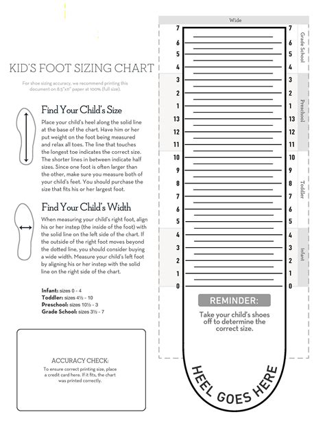 Simple Foot Size Charts Women Men Kids Foot Sizes Charts Shoe Size ...