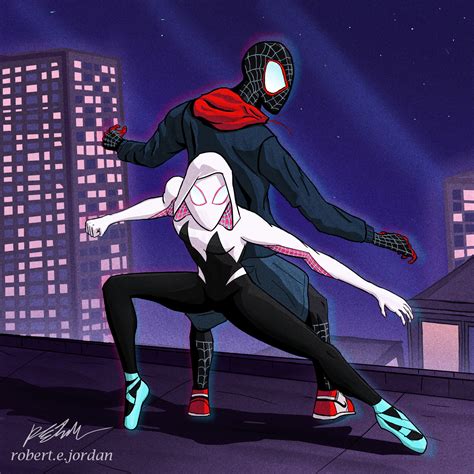 robert_e_jordan - Spider Miles and Spider Gwen-Into the Spiderverse