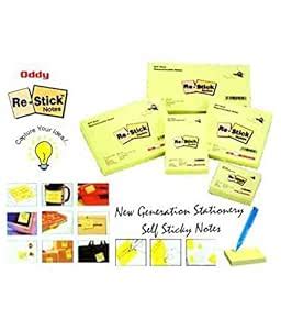 Oddy Selfstick Repositionable Note Pad 2 X 3 (Pack Of 15 Pads) : Amazon ...
