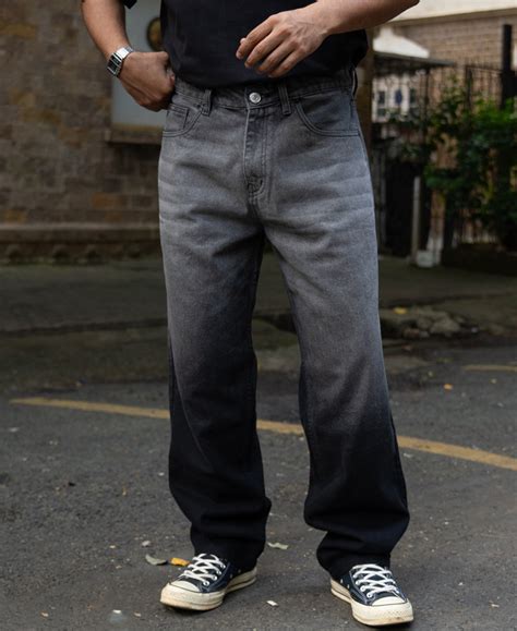 Grey Ombre Baggy Jeans – Powerlook