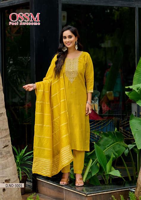 OSSM MISHU VOL 3 SILK EMBROIDERIES WORK LADIES 3PCS SET COLLECTION AT ...