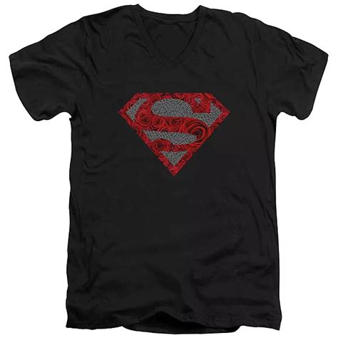 Superman Elephant Rose Shield Short Sleeve T-shirt