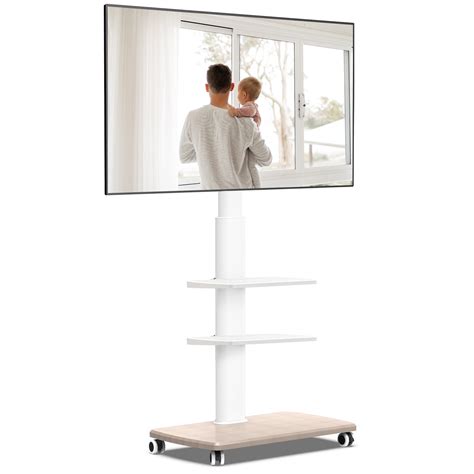 Outdoor Tv Cover Mobile TV Stand With Wheels For 32-65 Inch Screen, For ...