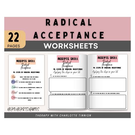 Radical Acceptance Worksheets Distress Tolerance Worksheets DBT ...