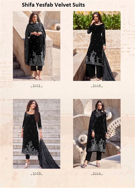 Shifa Yesfab Velvet Suits Supplier – Kavya Style Plus