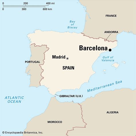 Highlighted Map Of Spain With Barcelona Photo & Art Print Catalonia