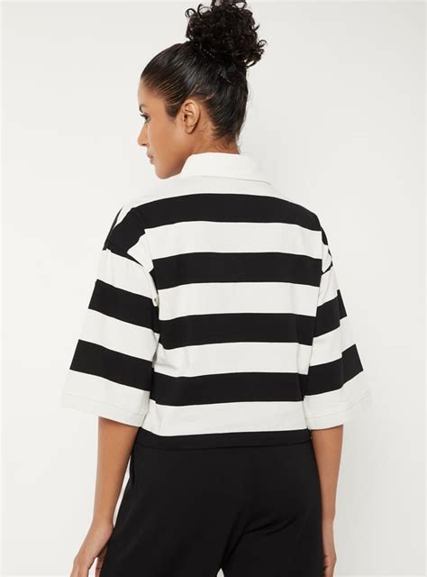 Buy Women Striped Polo T-shirt Online at just Rs. 599.0 - 1000016628615 ...