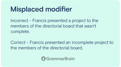 Image result for Misplaced Modifier Checker