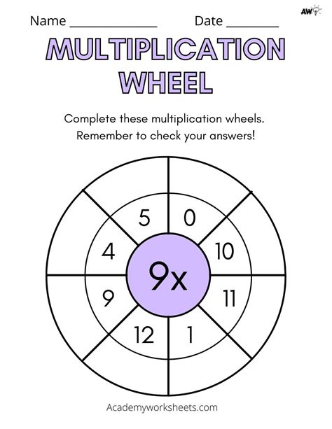 9 Times Table Worksheets worksheets - Academy Worksheets