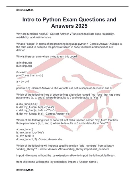 Image result for Python Exam Questions