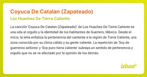 Significado de la canción COYUCA DE CATALAN (ZAPATEADO) (Los Huaches De ...