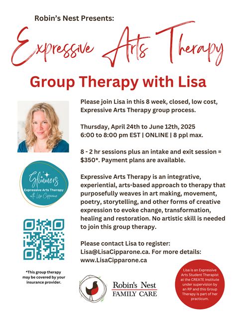 Expressive Arts Therapy - Weekly Group - Lisa Cipparone