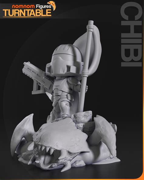 Buy Helldivers 2 Chibi Helldiver Statue 3D Printed Gift for Gamer ...