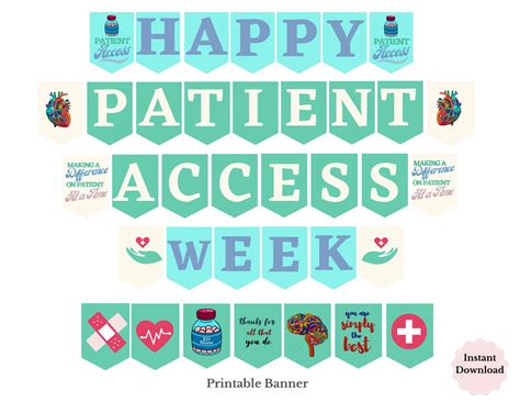 Patient Access Week Printable Banner, Patient Access Professionals Week Sign, Patient Access ...