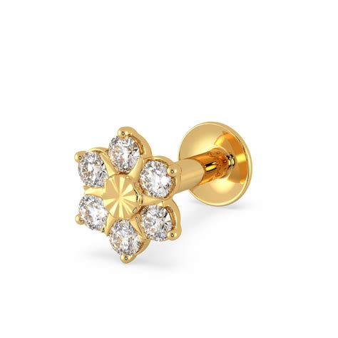 Buy Malabar Gold & Diamonds Yellow Gold Nose Pin for Women 22 k | 22k ...