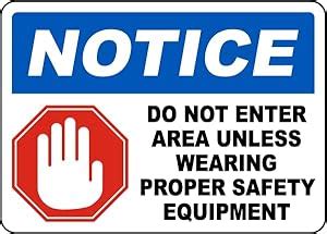 Do Not Enter Without Proper PPE Sign | Acrylic Board Fixed on ...