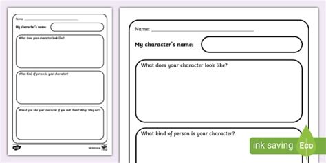 Character Creation Template | Writing Frame