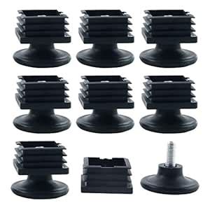 uxcell Leveling Feet 38 x 38mm Square Tube Inserts Kit Furniture Glide ...