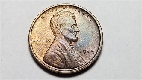 1909 VDB Lincoln Cent Wheat Penny Uncirculated Toned | Property Room