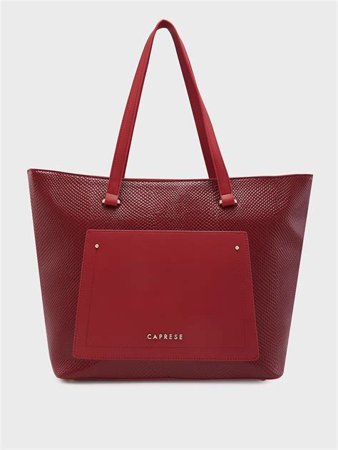 Buy Caprese Roima Large Red Tote Bag @ 989 | Caprese Bags