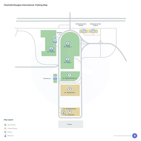 Charlotte Douglas Airport (CLT) Parking Rates and Map