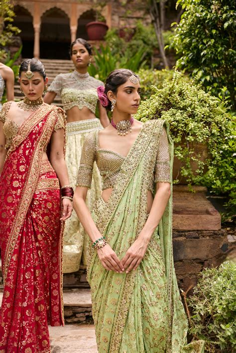 Seafoam Banaras Jaal Saree – Monisha Jaising