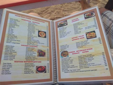 Menu at Om Cafe Bar & Restaurant, Calangute