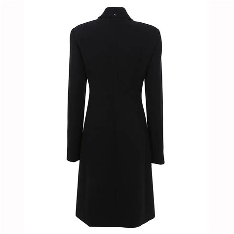 Women Double Breasted Wool Coat Black, Women Wool Overcoat Black, Women ...