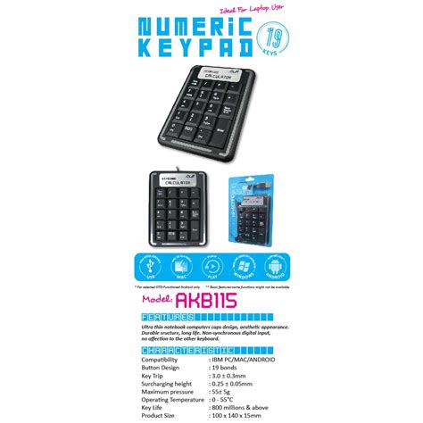 AVF NUMERIC KEYPAD CALCULATOR | Shopee Malaysia
