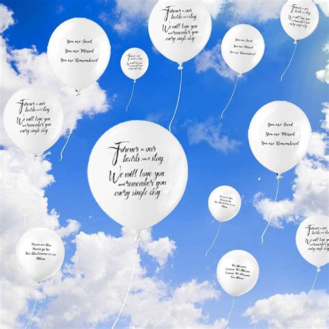 20 Pieces Memorial Funeral Balloons White Remembrance Biodegradable ...