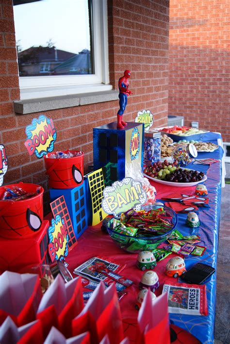 Birthday Decorations Spiderman Theme at Loretta Burroughs blog