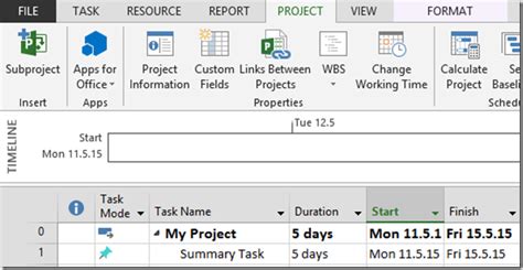 Image result for MS Project 2013 Adding Task StartTime