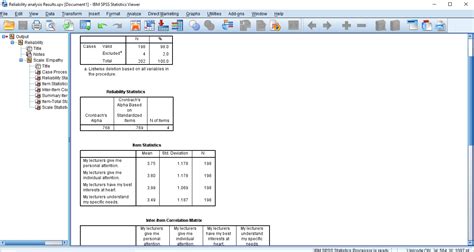SPSS Reliability Tutorial 的图像结果