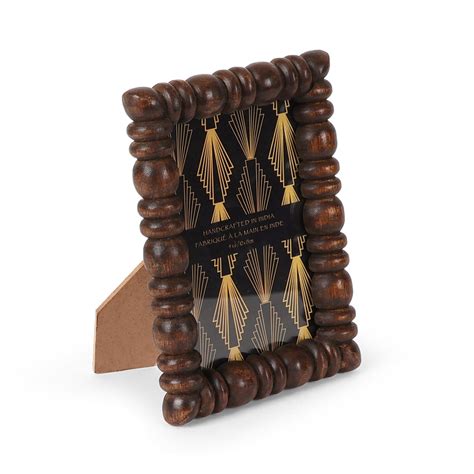 Beaded Wooden Photo Frame for Table Decor, Shelf Styling and Memory Di ...